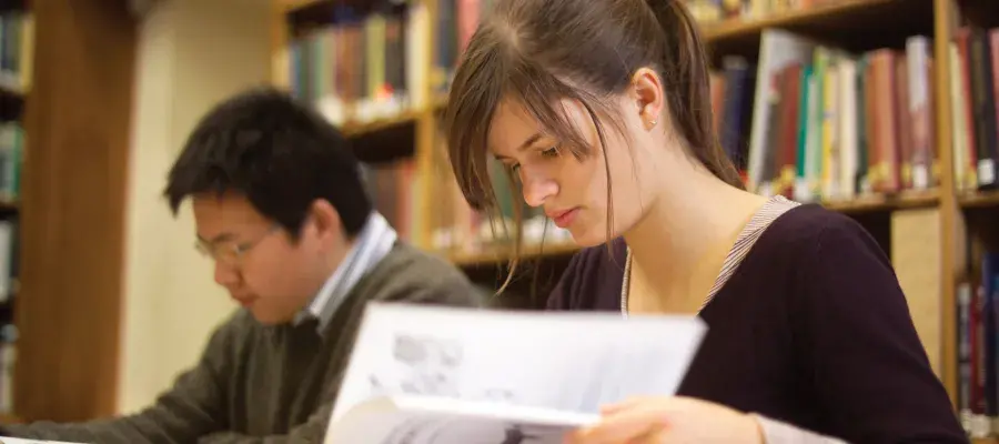 Students studying