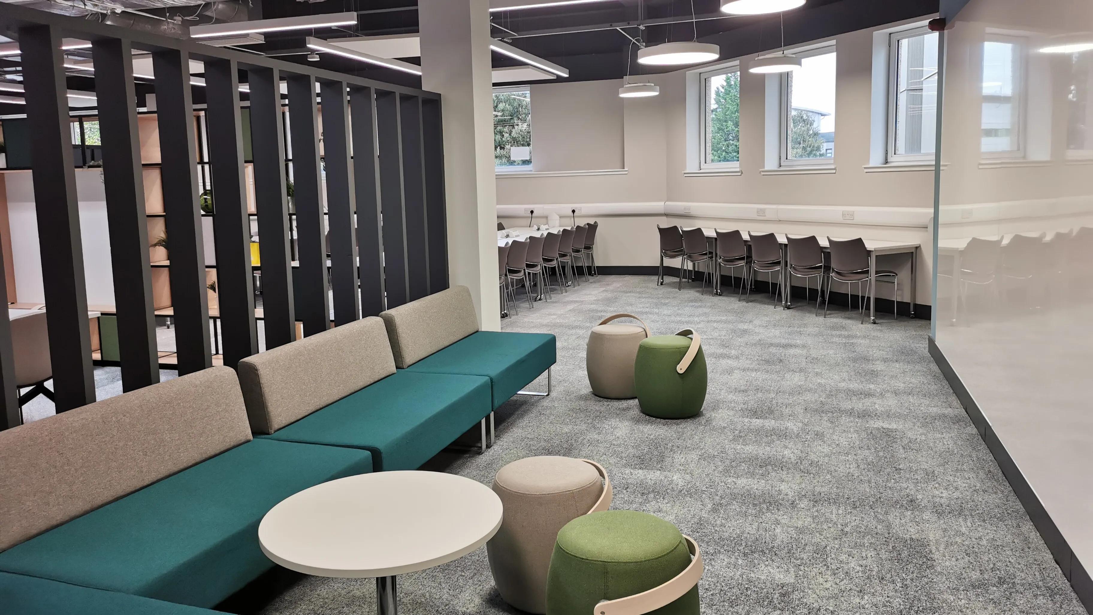Sofas and Whiteboard in MathsBase